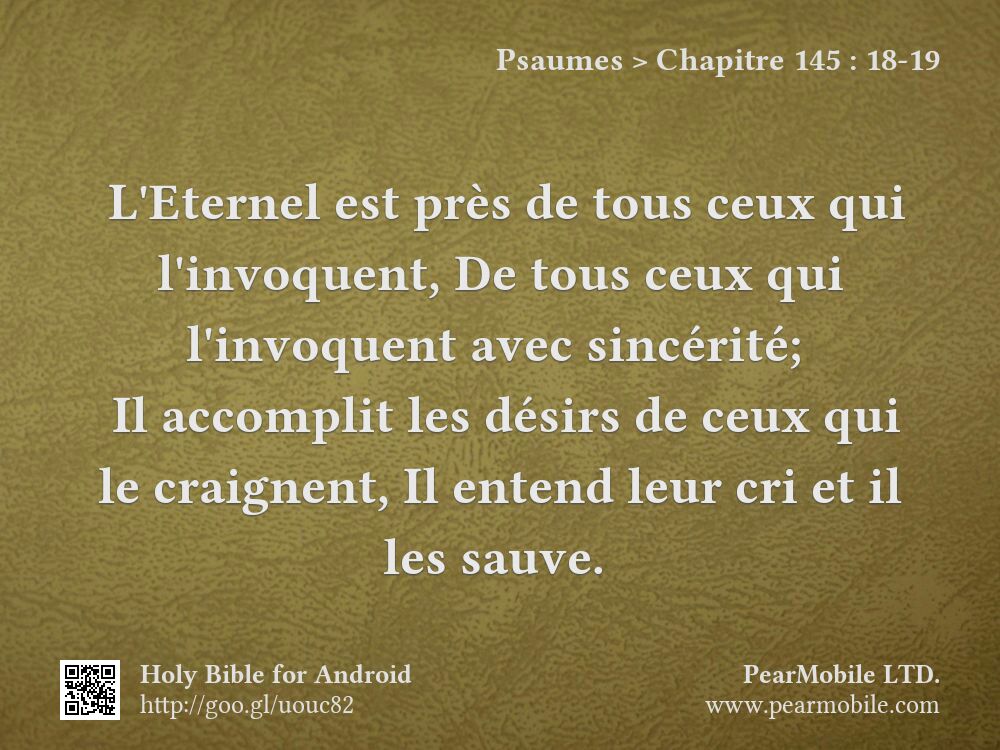 Psaumes, Chapitre 145:18-19